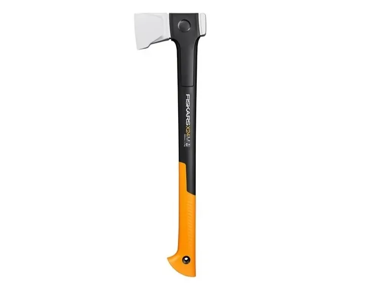 Fiskars X-series X24, Enkel øks, Klyve Øks, Plast, 1 stykker, Stål, Sort, Oransje, Stål