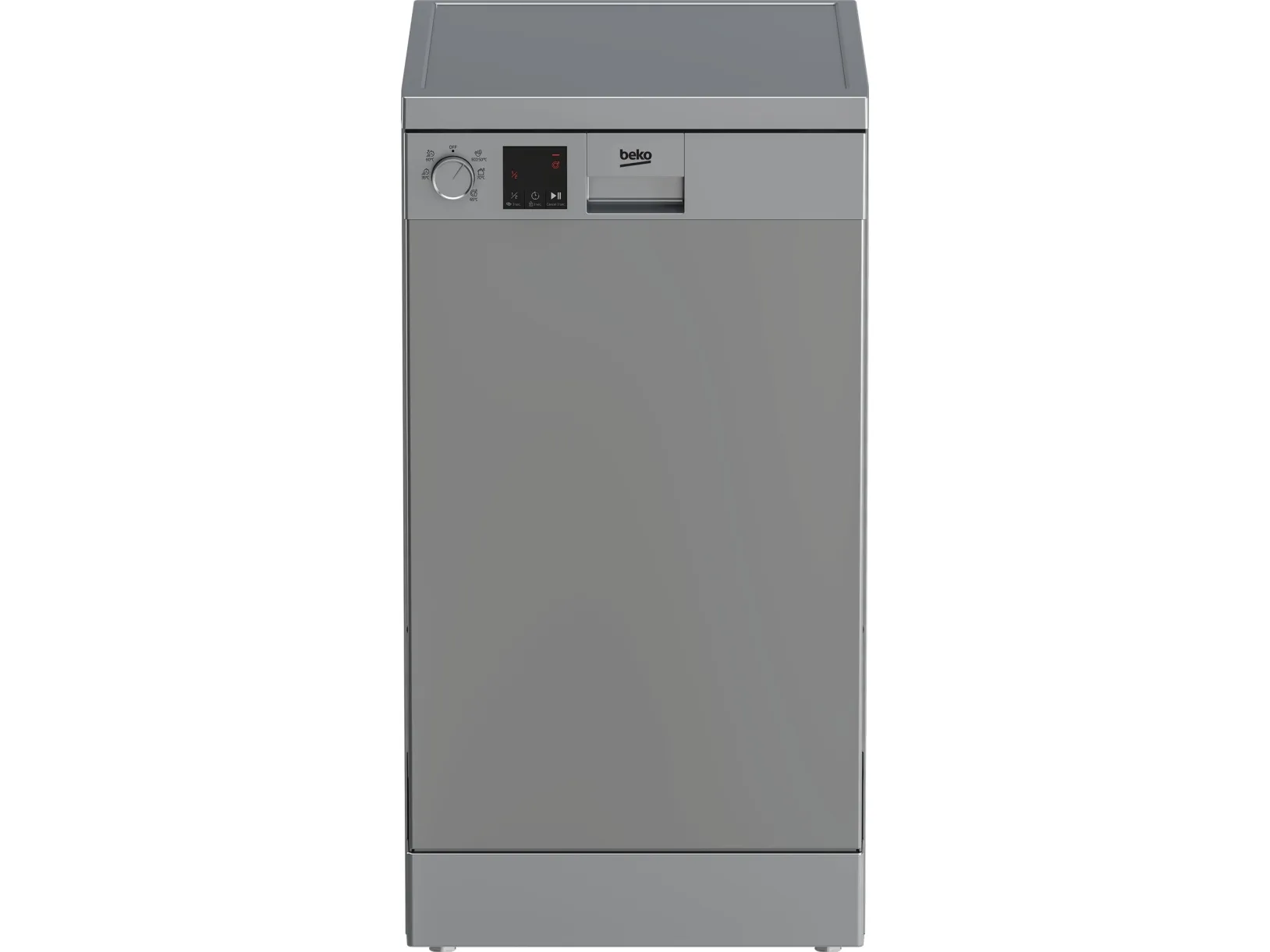 Beko DVS05030S, Frittstående, Slimline (45 cm), Sølv, Sølv, Rotasjon, Kurv