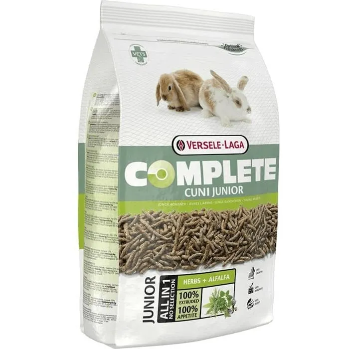 Versele-Laga Cuni Junior Complete, Matbit, 1,75 kg, Kanin, Vitamin A, Vitamin C, Vitamin D3, Vitamin E, Kopper, Jod, Strykejern, Mangan, Selen, Zink, 17%