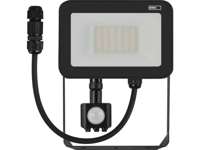 Emos LED-spotlight Profi PIR ZS2732 30 W 3300 lm 4000K IP65 bevegelsessensor PIR svart