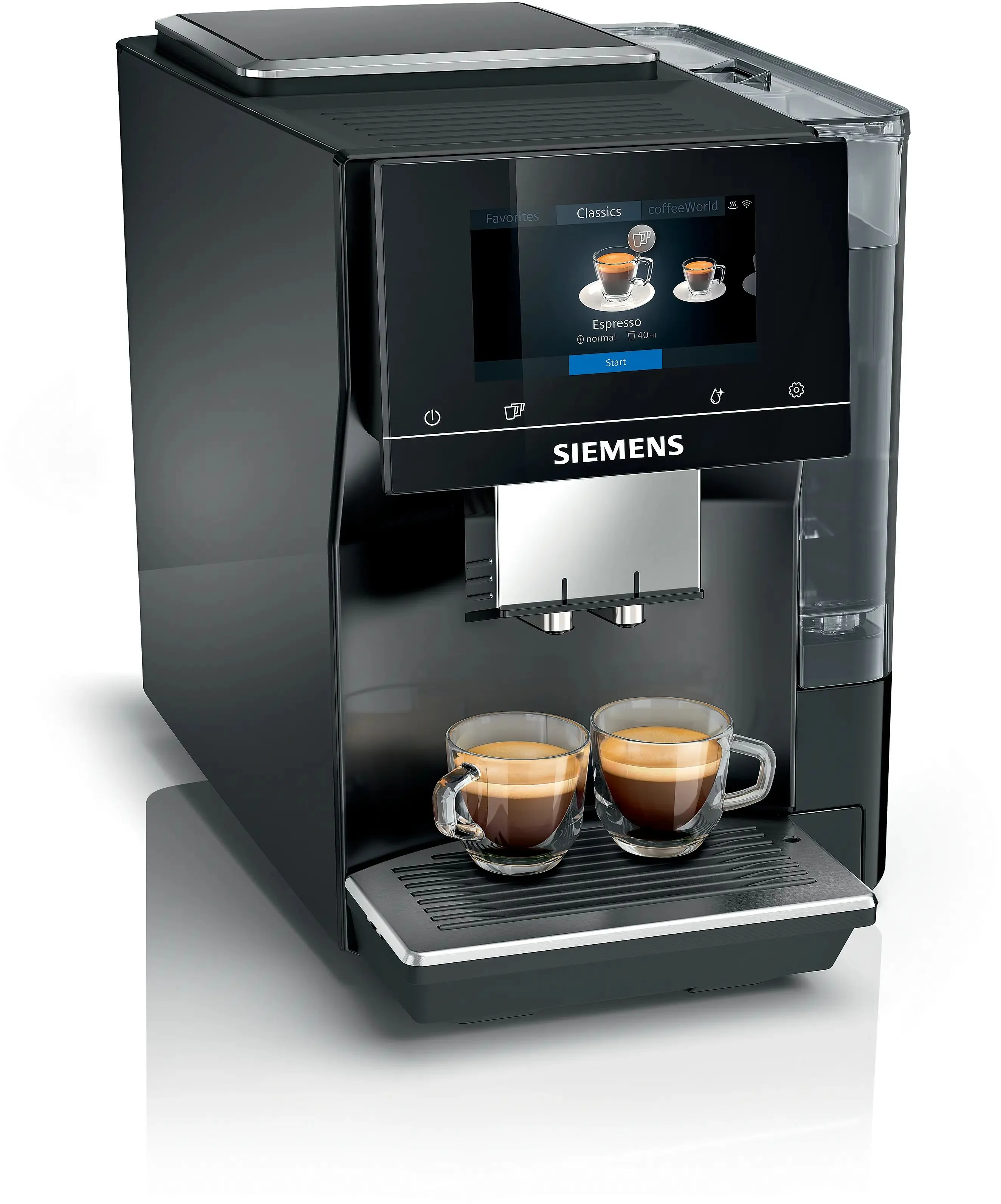 Siemens EQ700 Classic helautomatisk kaffemaskin - pianosvart
