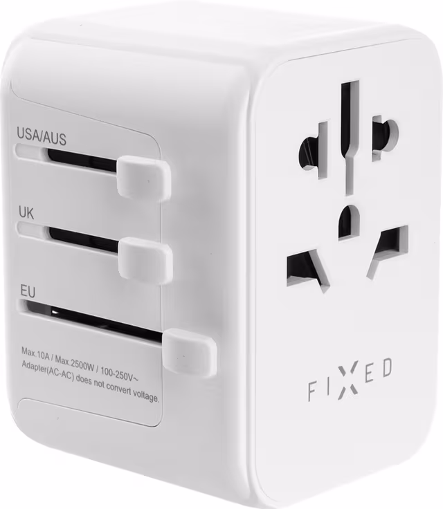 FIXED Travel Charger USB-C/USB-A 30W EU/UK/USA/AUS White