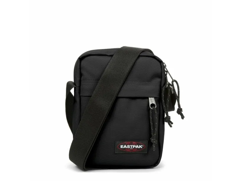 Eastpak The One, Skulder veske, Sort, Glidelås, Baklomme, Forlomme, Glidelåslomme, Sort