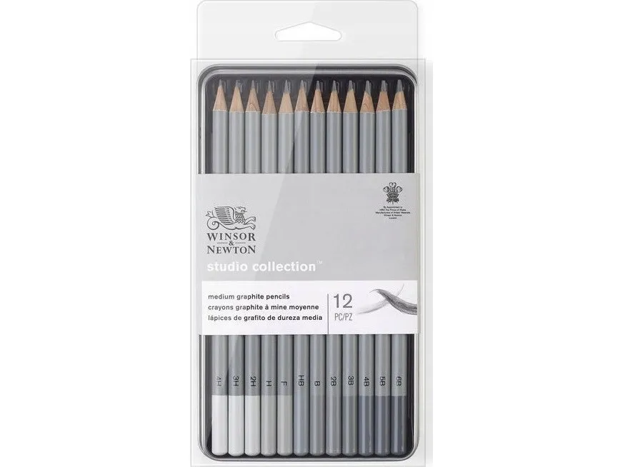 SmartMax grafittpenn medium 12 stk i metallboks