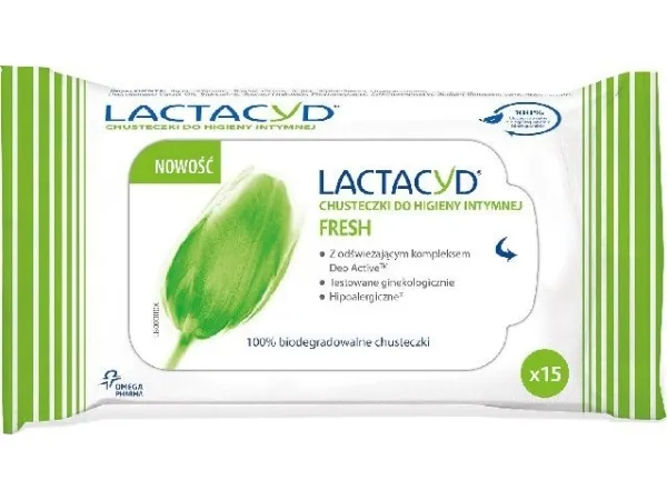 Lactacyd Fresh Intimhygieneservietter, 1 pakke - 15 stk