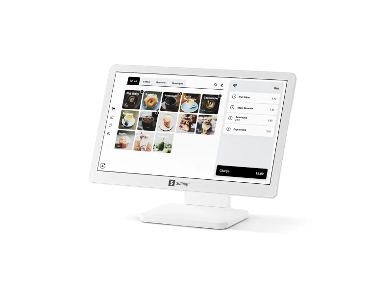 SumUp POS Lite & Solo, 33 cm (13), 1920 x 1080 piksler, Aluminium, Plast, China, Hvit, 315 mm
