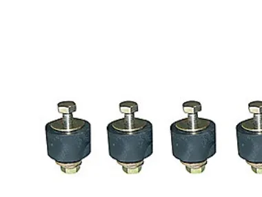 vibrationsdæmpere - 1 sæt, 4 stk, 40 kg per styk, 33x33x20 mm, M8