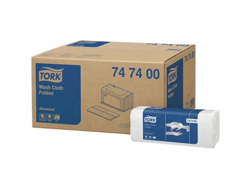 Papirvaskeklud, Tork Advanced, 4-lags, 19x25cm, hvid - (2400 stk.)