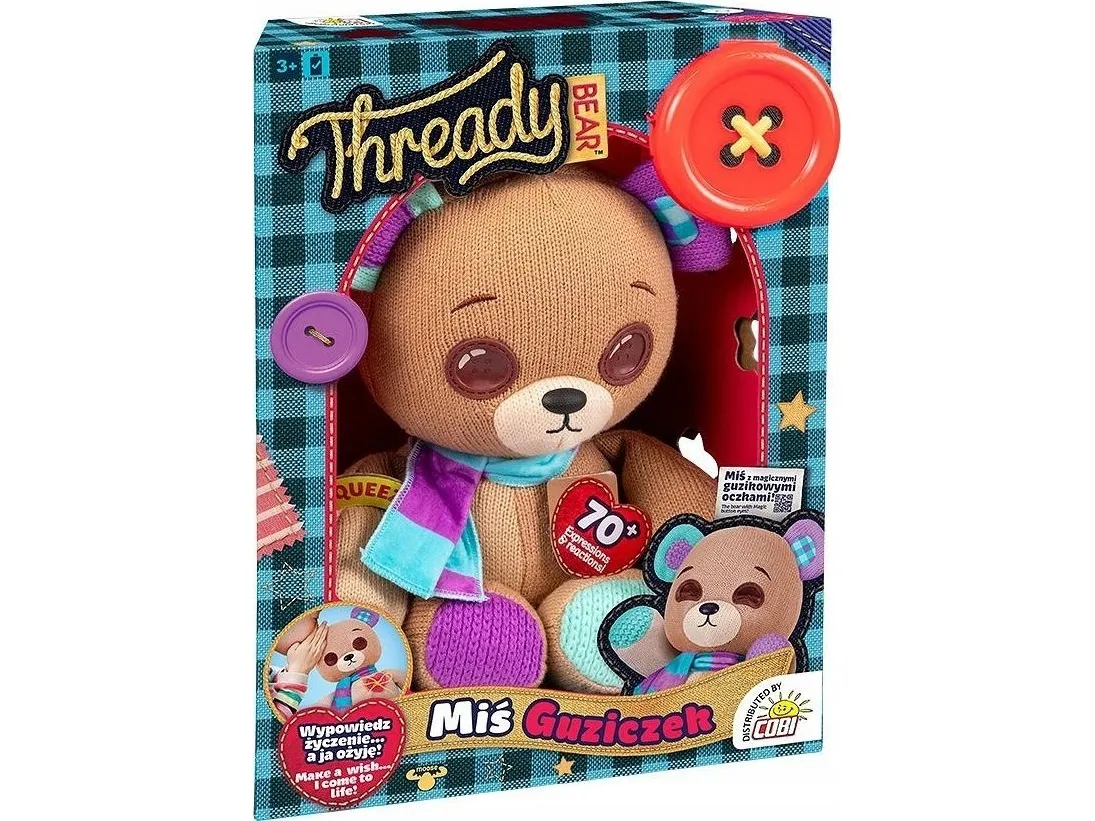 Cobi Interactive maskot Thready Bear Teddy bear Button Cobi