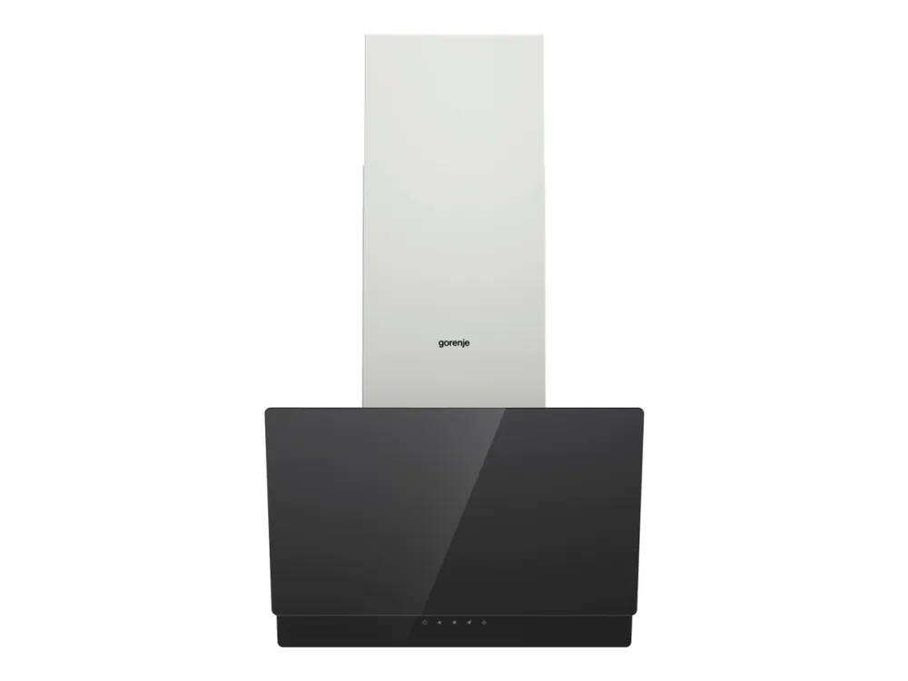 Gorenje Essential WHI649EXBG - Panser - skorsteinvinklet - bredde: 60 cm - dybde: 33.5 cm - ekstraksjon og resirkulasjon (-) - med intern motor - rustfritt stål / sølv
