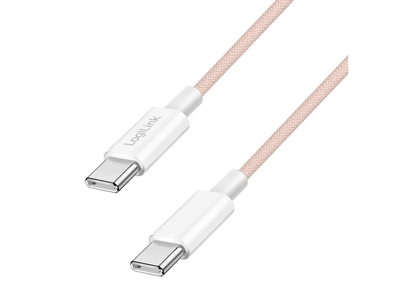 LogiLink CU0343, 1,5 m, USB C, USB C, USB 2.0, 0,48 Gbit/s, Rosa