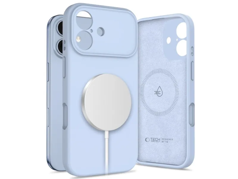 Tech-Protect silikon MagSafe-deksel for iPhone 17 - blå