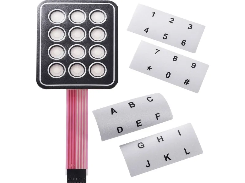 APEM AC3535 folietastatur selvklebende med markeringsstriper matrise 4 x 4