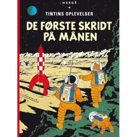 Tintin: De første stegene på Månen - mykt omslag | Hergé | Språk: Dansk
