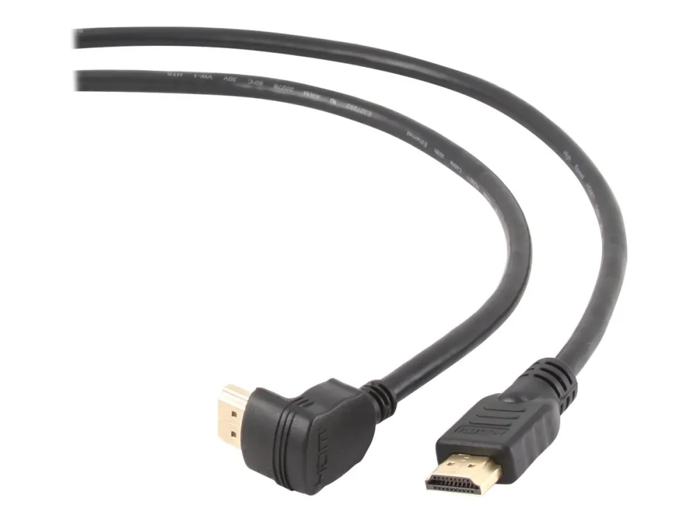 Gembird - HDMI-kabel - HDMI hann til HDMI hann - 1.8 m - svart - 90° kontakt