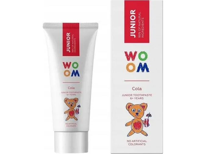 Woom Junior naturlig tannkrem for barn 6+ år Cola 50ml