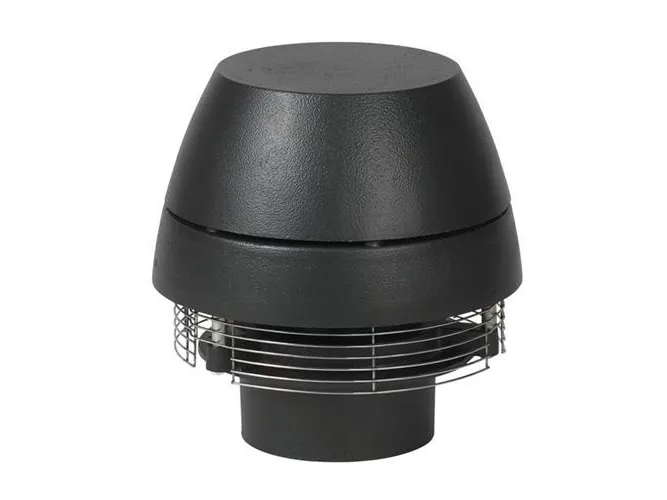 EXHAUSTO Tagventilator DTH20041EC med EC motor, horisontalt afkast, 1x230V. Luftmængde max. 720 m³/h fritblæsende.
