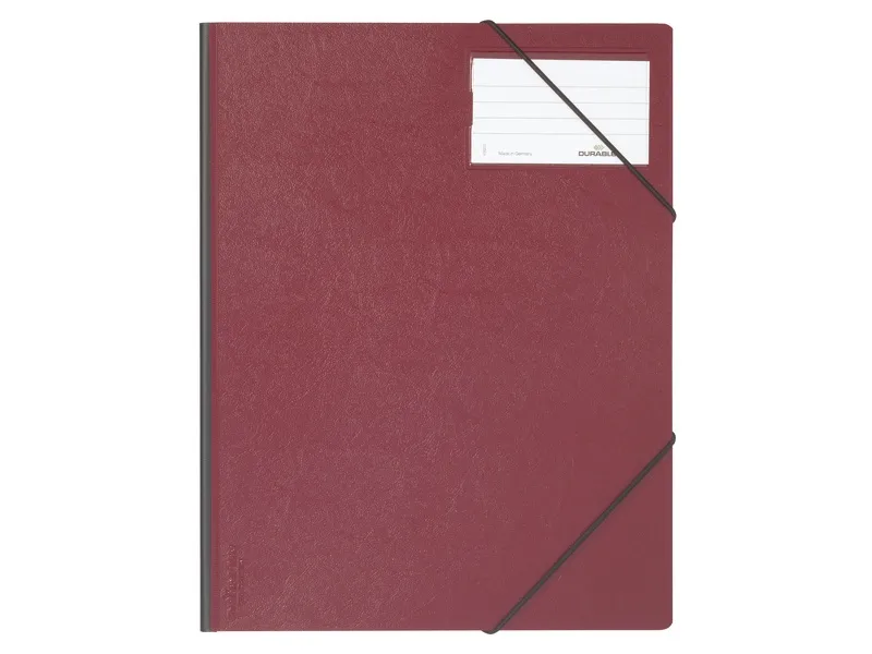 Durable 2320-03, A4, PVC, Rød, Portrett, 150 ark, Elastisk bånd