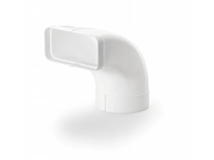 90* bøjning med Rund/flad adapter Ø 150/89 x 222 mm., høj
