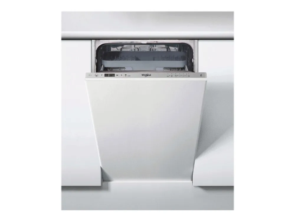 Whirlpool WSIC 3M27 - Oppvaskmaskin - innebygd - Nisje - bredde: 45 cm - dybde: 56 cm - høyde: 82 cm - sølv