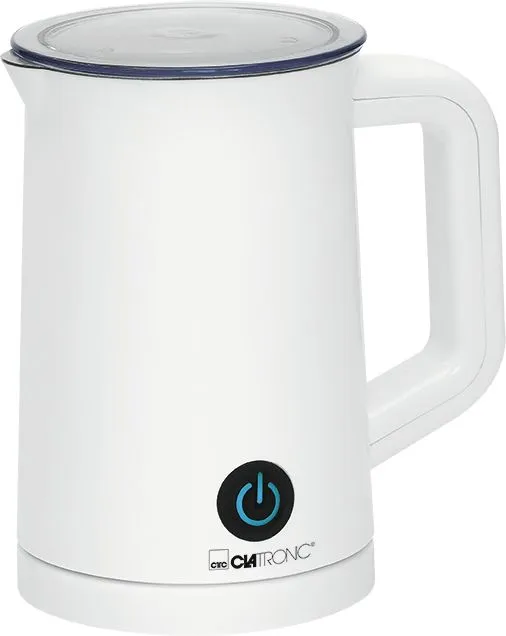 Clatronic MS 3693, Automatisk melkeskummer/varmer, Hvit, 300 ml, 0,3 l, Knapper, AC