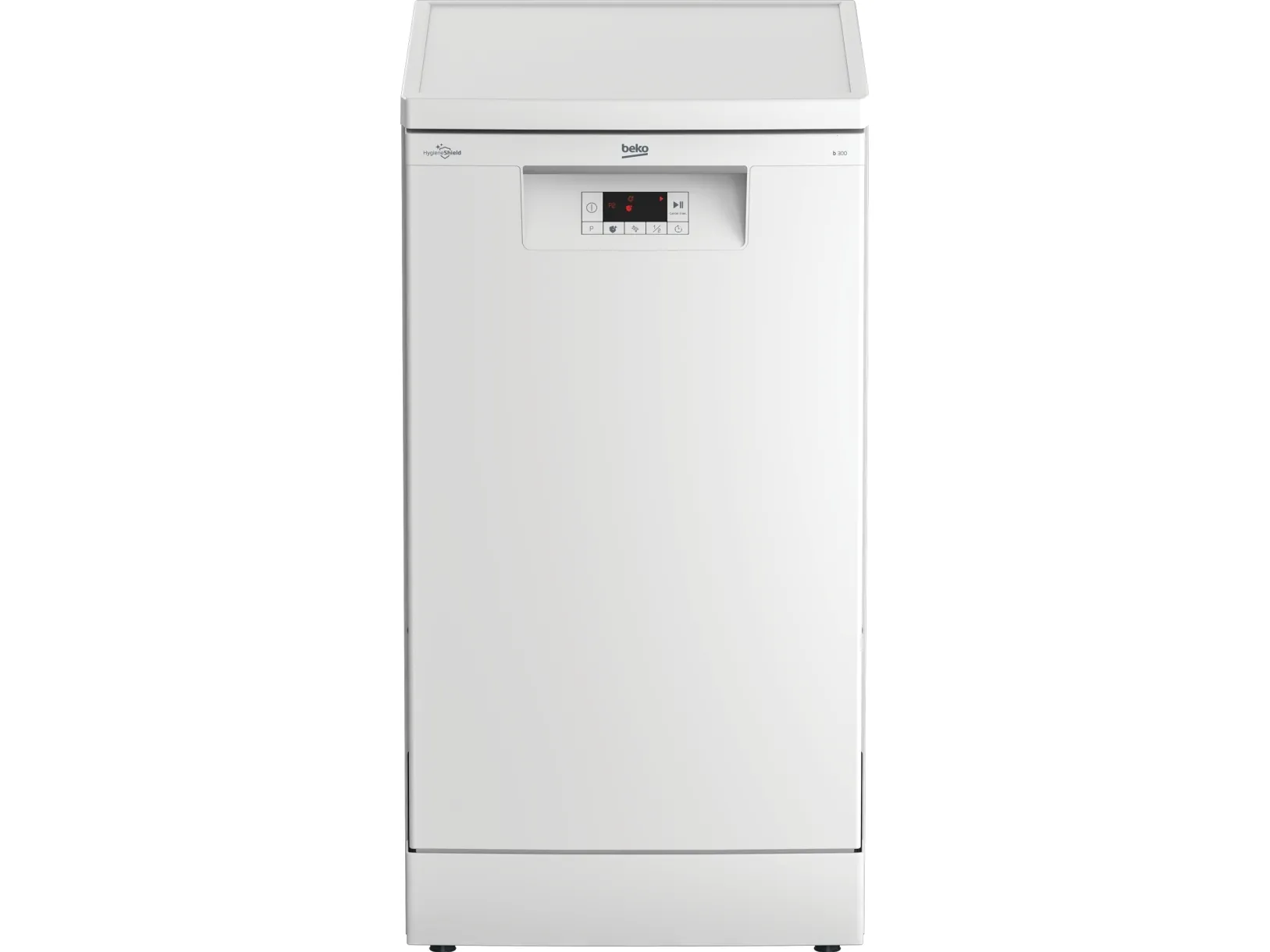 Beko BDFS15020W, Frittstående, Slimline (45 cm), Hvit, LED, Rustfritt stål, 10 kuverter