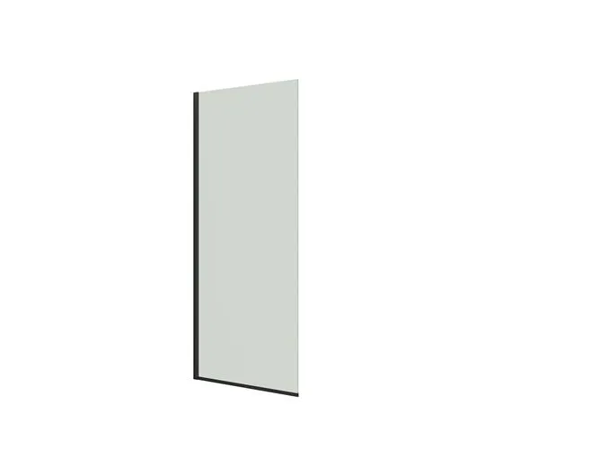 Dansani D101-03 fast væg 197,5 x 97-99 cm sort/klart glas
