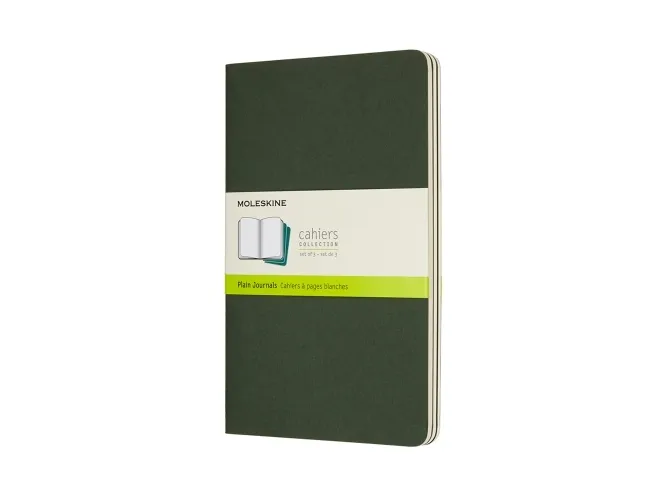 Cahier Journal Blank Large Green 3-Pack