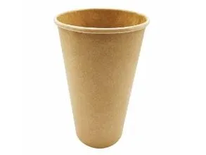 Kaffebæger Pap Ø90x137mm 40cl 16oz Single Wall Brun,50 stk/ps - (50 stk.)