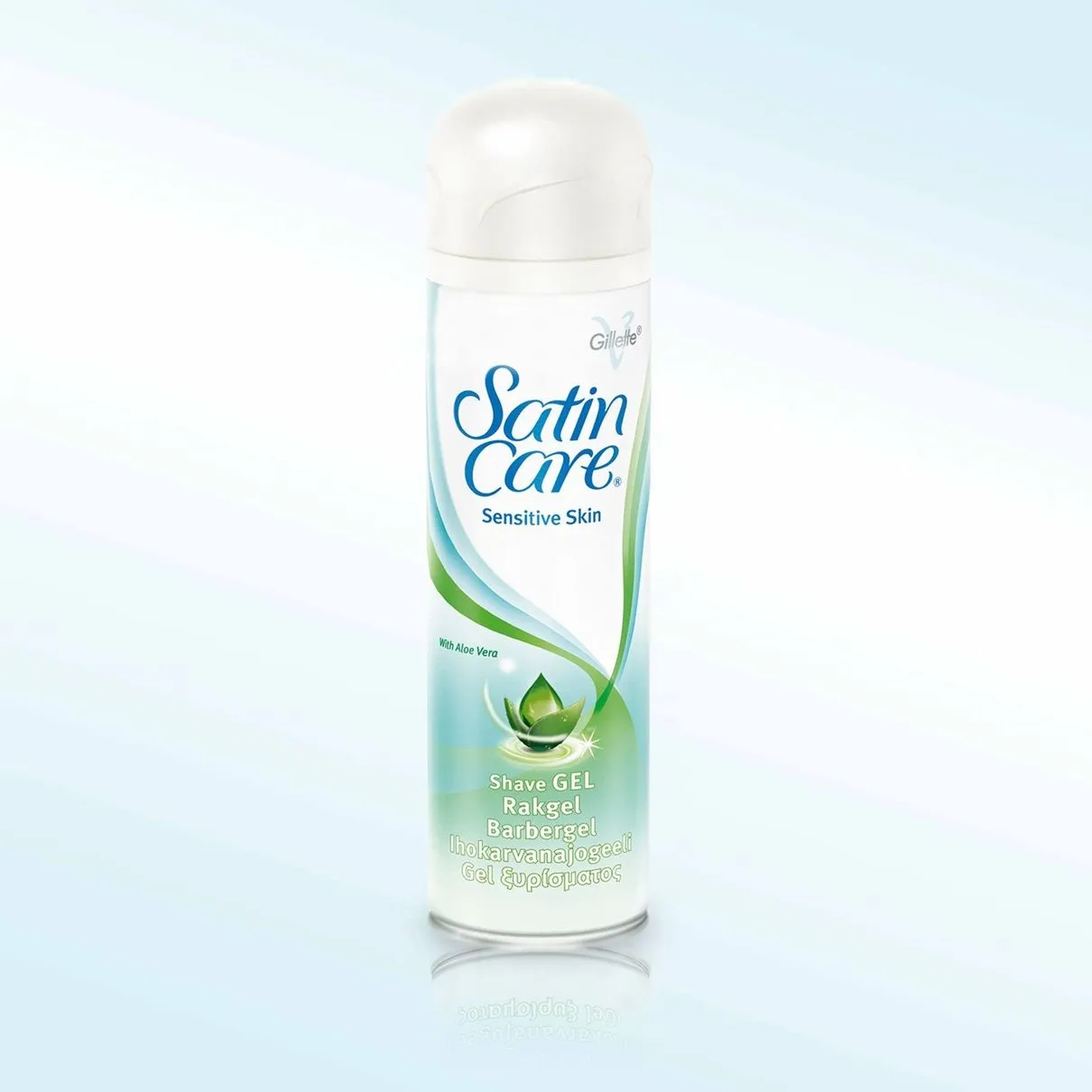 Gillette Women’s Satin Care barbergel for sensitiv hud