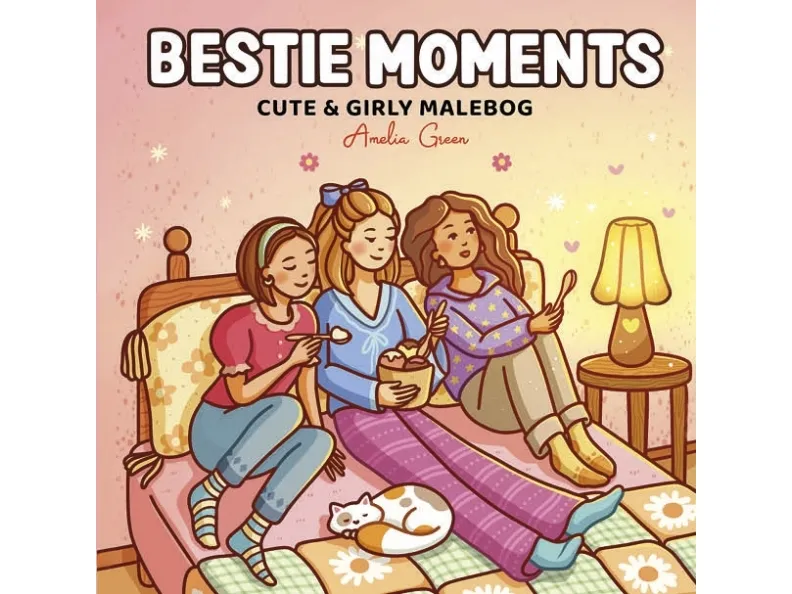 Bestie Moments: Søt og jentete malebog | Språk: Dansk