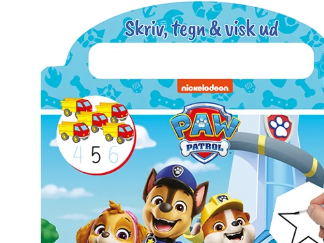Paw Patrol - Skriv og visk ut (boke med ikke-permanent penn) | Språk: Dansk