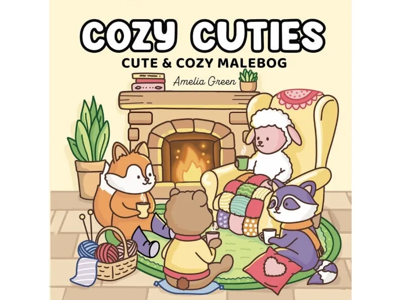 Cozy Cuties: Cute & Cozy fargebok | Språk: Dansk