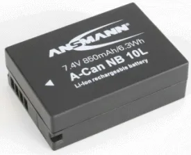 Ansmann A-Can NB 10 L - Batteri - Li-Ion - 850 mAh - for Canon PowerShot G1 X, G15, G3 X, SX40 HS, SX50 HS, SX60 HS