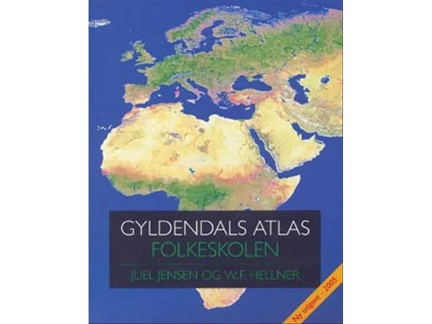 Gyldendals Atlas - Folkeskolen | Poul Juel Jensen Bente Juel Jensen W. F. Hellner | Språk: Dansk