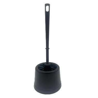 Toiletbørste Basic 38cm Plast med Rund skål Sort,1 stk
