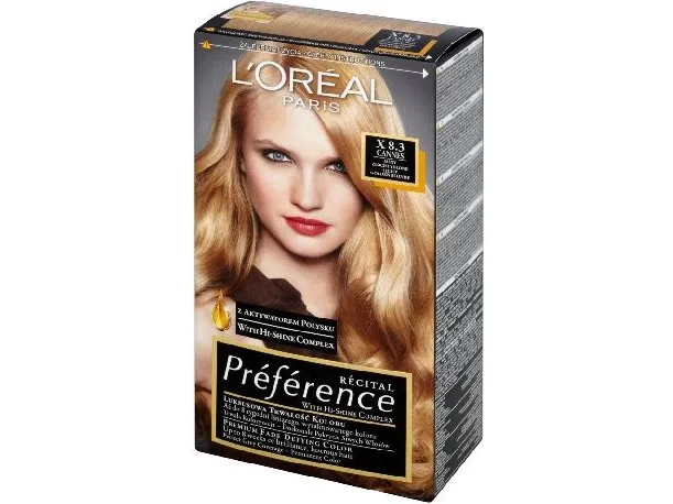 L'Oreal Recital Preference Hair Dye 8.3 Light Golden Blonde