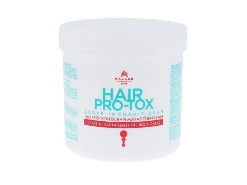 Kallos Hair Pro-Tox Leave-In Conditioner With Keratin, Collagen, And Hyaluronic Acid 250ml