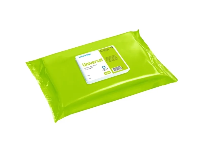 Universalklud, Wet Wipe, Maxi, 43x30cm, grøn, PP/viskose, med vand og sæbe, uden farve og parfume