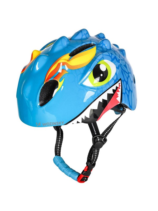 Wozinsky Children's Bicycle Helmet  Dragon Motif Light 50-54 cm - Blue