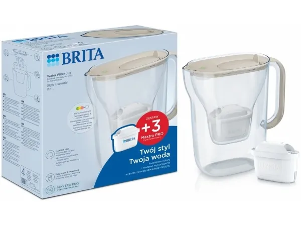 Brita Style Essential hvit filterkanne + 4 MX Pro Pure Performance-filtre