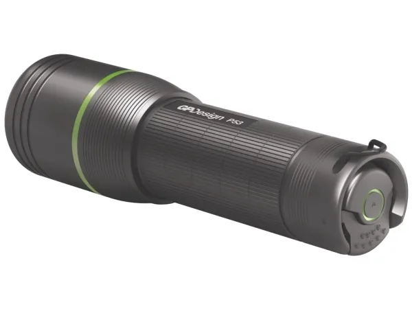 Design Flashlight, P53, incl.  Bag Hand flashlight, Black,