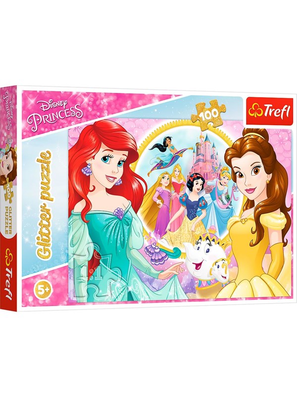 Trefl Puzzle - Princess - Glitter - Memories of Bella and Ariel (100 pieces) Gulv