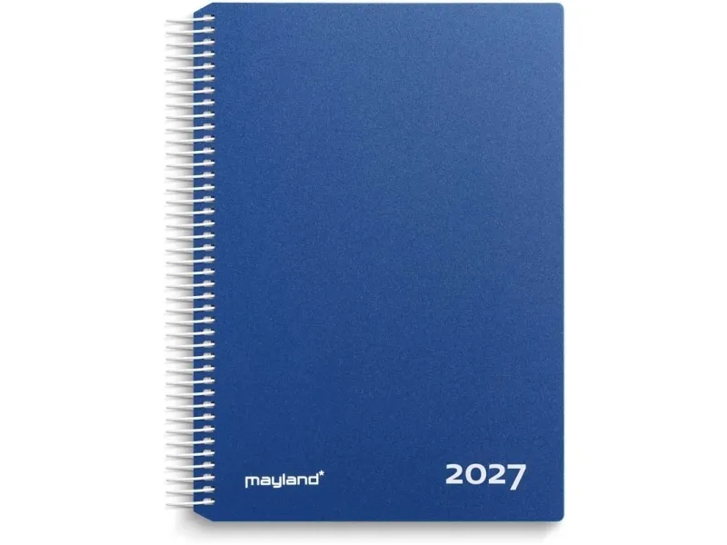Timekalender blå PP-plast 2027