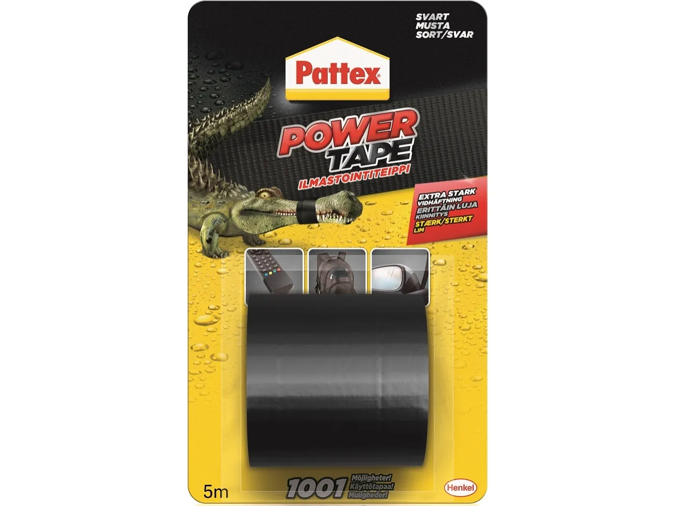 Power Tape 5m Sort