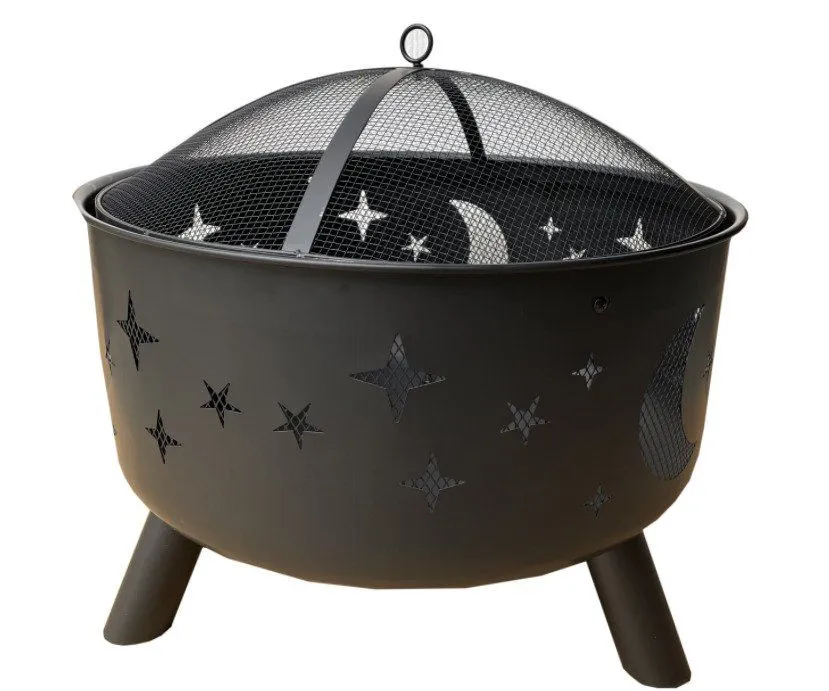 GREENHAND Bålfad, Ø60 cm, sort, Moon & Star