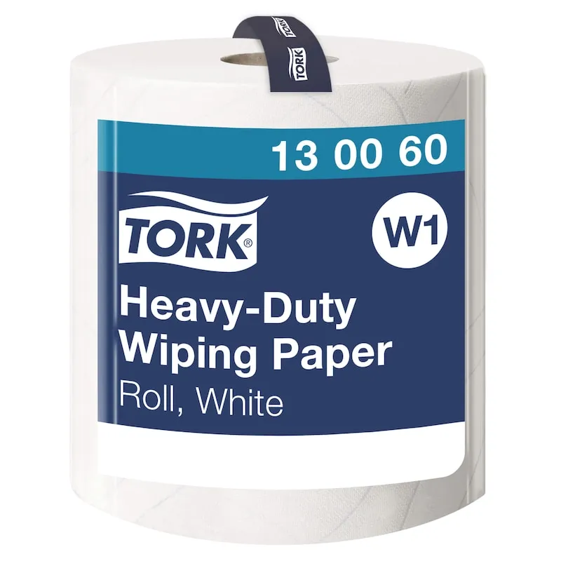 Aftørringspapir Tork W1 kraftig hvid 2-lags 340m