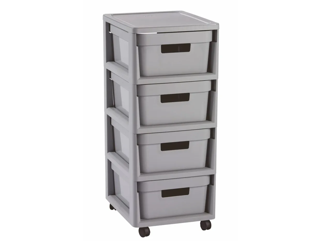 Curver Infinity 4 x 10l Kommode med 4 skuffer Oppbevaringsvogn