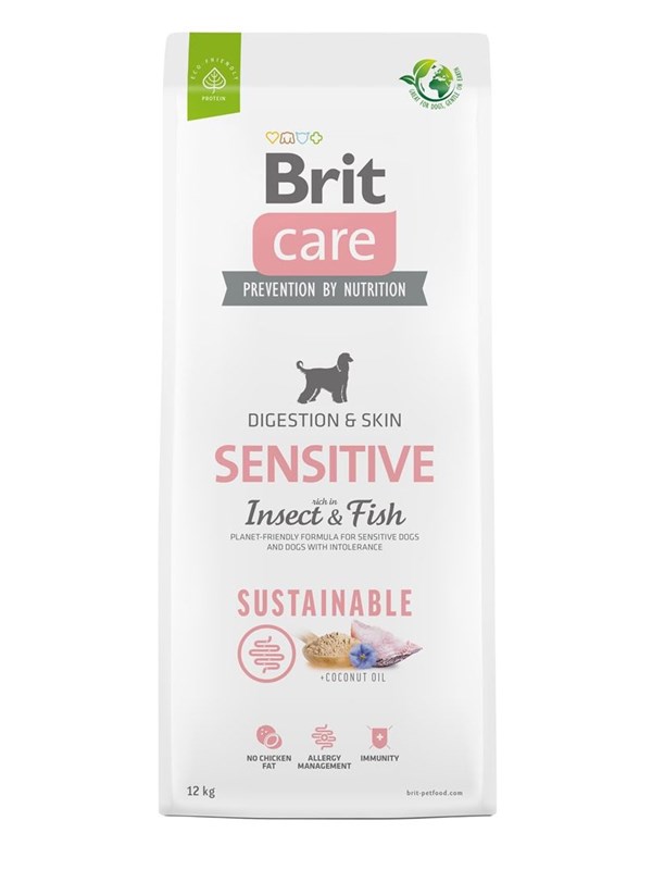 Brit Dog Sustainable Sensitive Insect & Fish - dry dog food - 12 kg