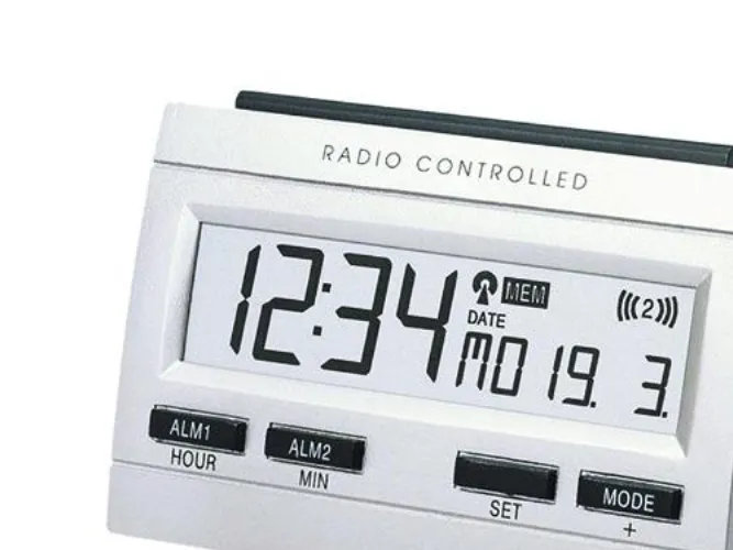 Technoline WT87, Digital vekkerklokke, Rektangel, Sølv, 12/24h, °C, LCD